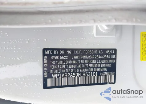 2015 Porsche Macan S из США, поврежденный, VIN WP1AB2A59FLB53101